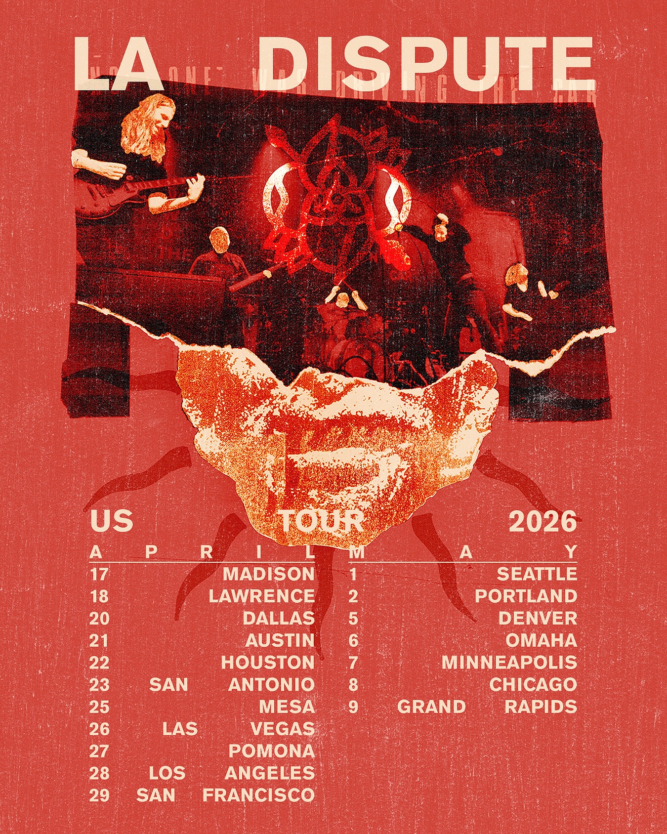 La Dispute No One Is Driving The Car Tour Poster 2026